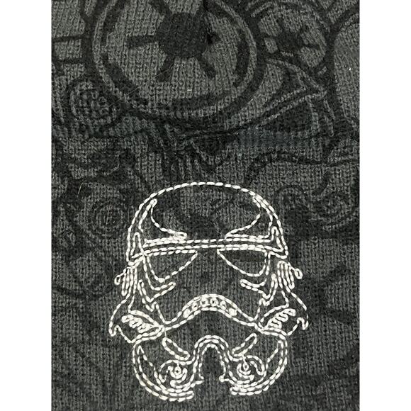 Star Wars Stormtrooper Beanie Winter Hat One Size Tone on Tone Print - Picture 3 of 4
